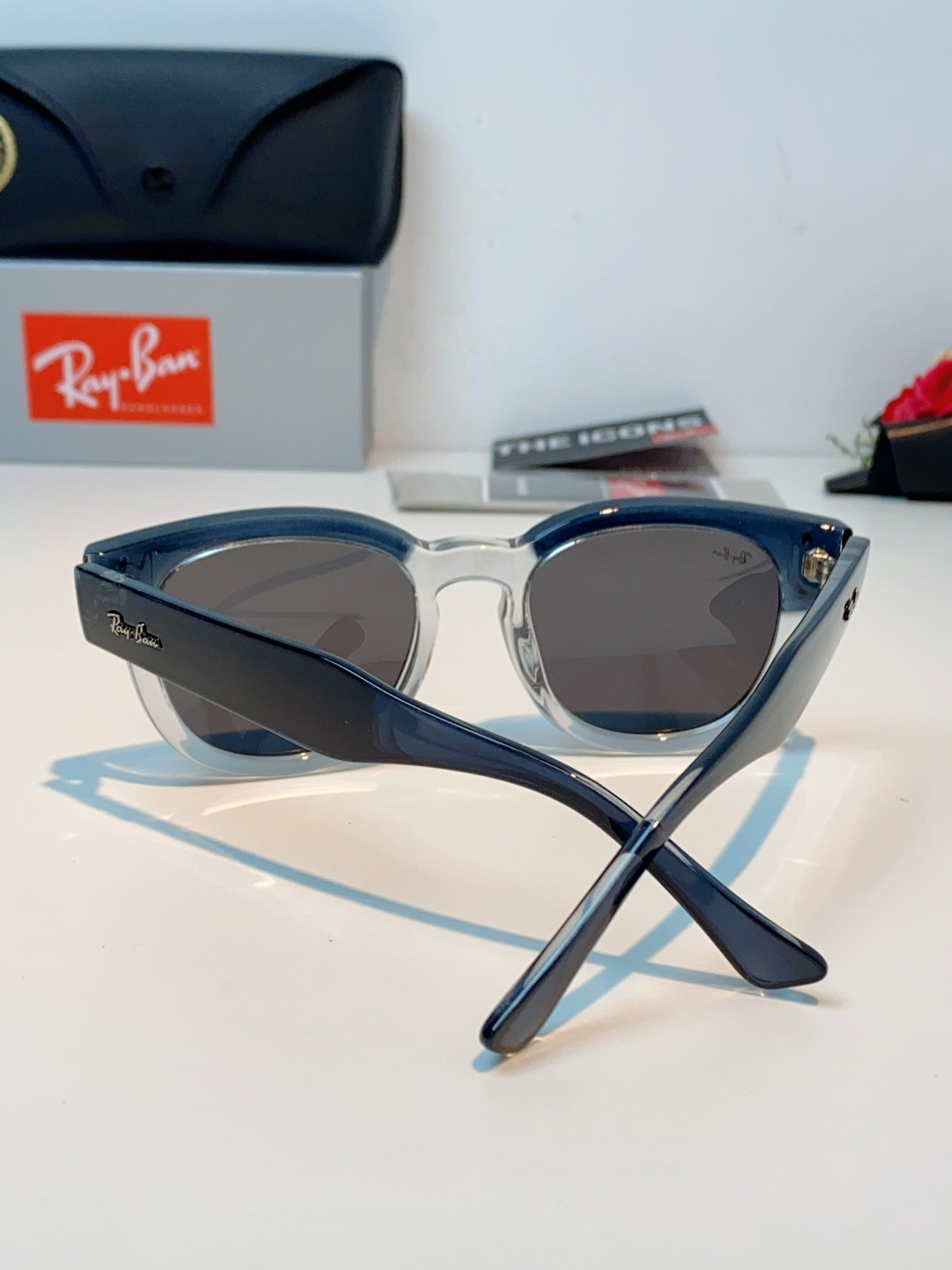 RayBan雷朋 2026新款强化玻璃墨镜男士大框太阳眼镜遮阳防紫外线防风沙骑车专用 RB0298S S