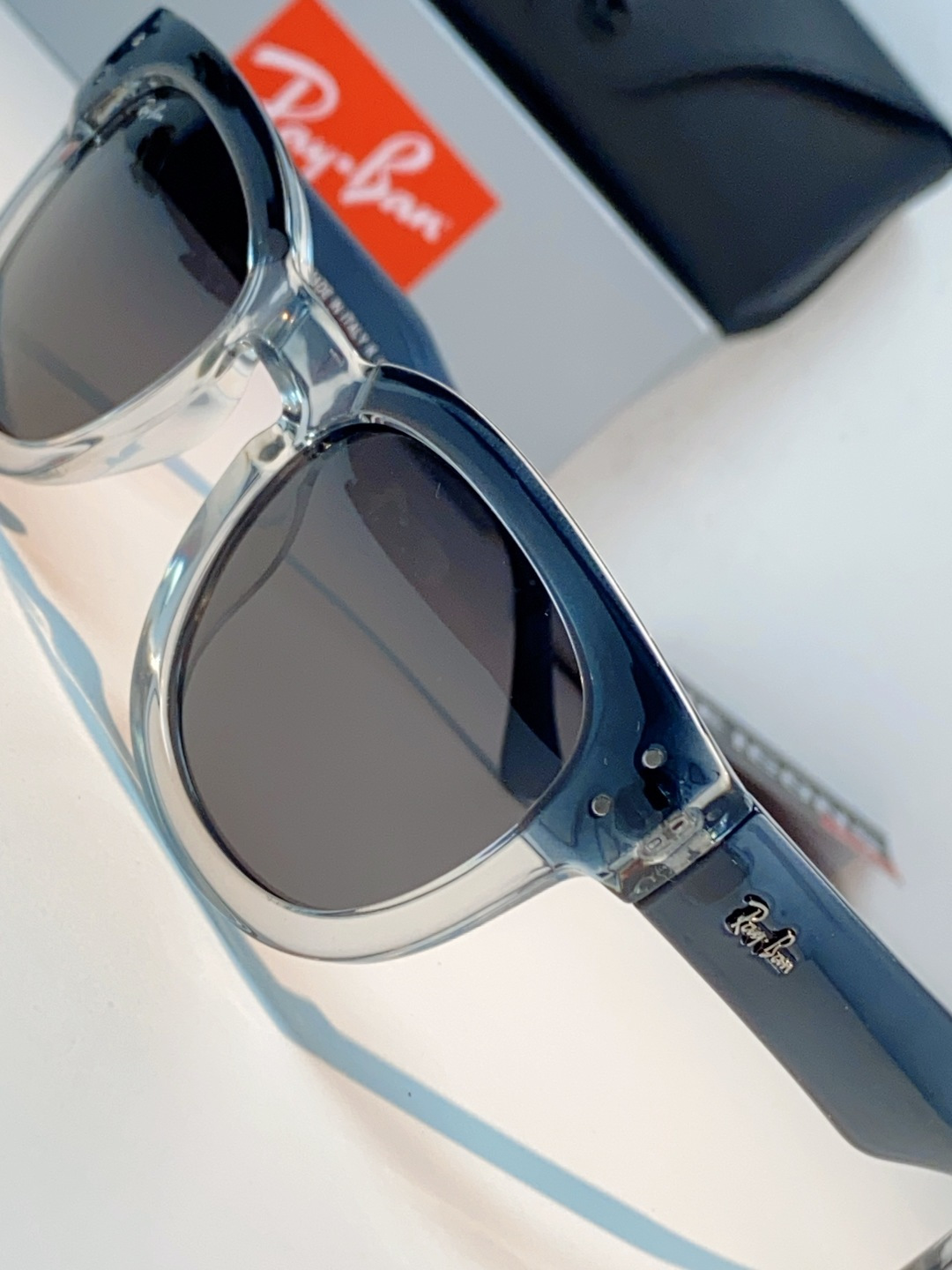RayBan雷朋 2026新款强化玻璃墨镜男士大框太阳眼镜遮阳防紫外线防风沙骑车专用 RB0298S S