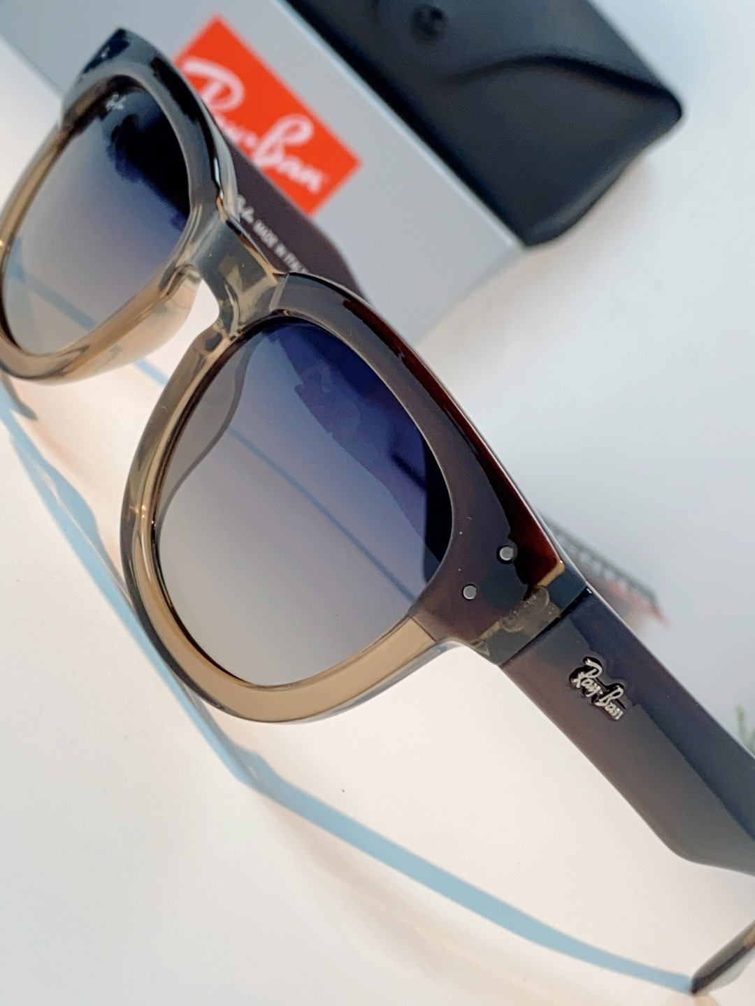 RayBan雷朋 2026新款强化玻璃墨镜男士大框太阳眼镜遮阳防紫外线防风沙骑车专用 RB0298S S