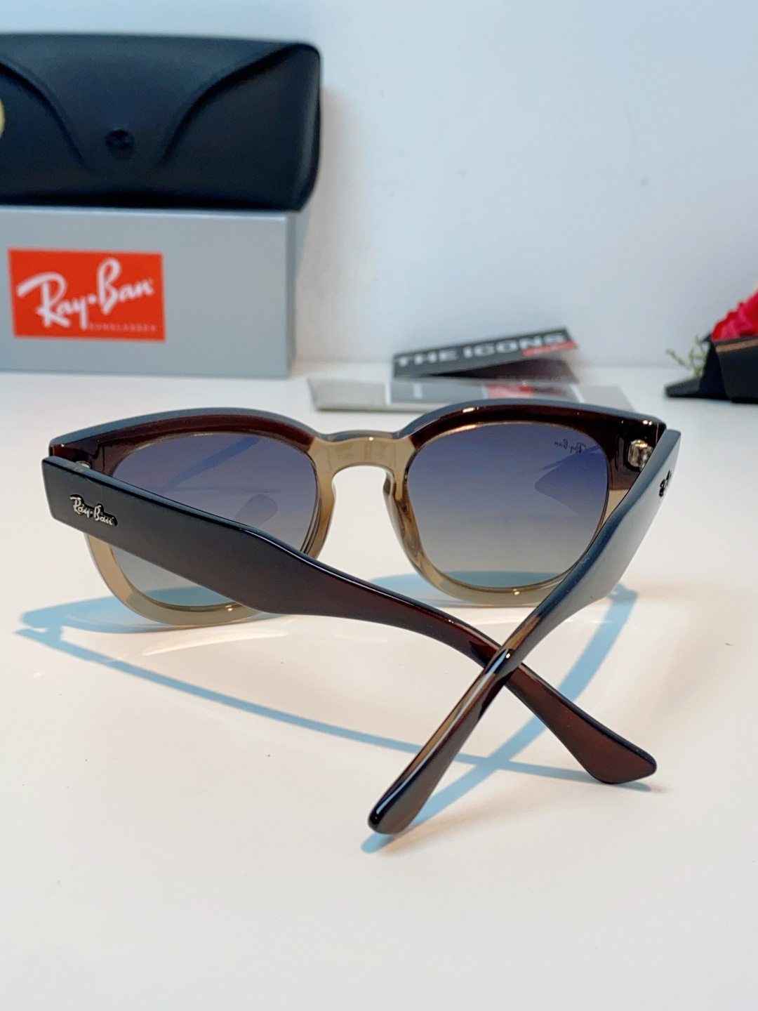 RayBan雷朋 2026新款强化玻璃墨镜男士大框太阳眼镜遮阳防紫外线防风沙骑车专用 RB0298S S