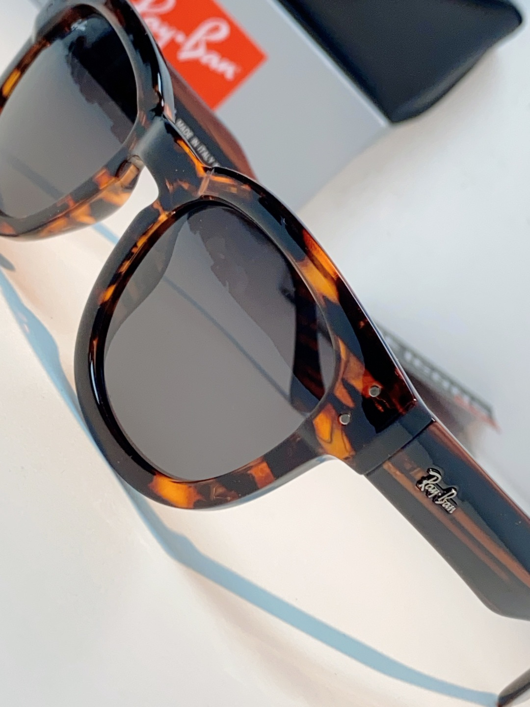 RayBan雷朋 2026新款强化玻璃墨镜男士大框太阳眼镜遮阳防紫外线防风沙骑车专用 RB0298S S
