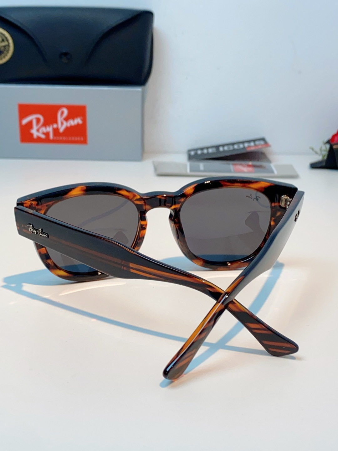 RayBan雷朋 2026新款强化玻璃墨镜男士大框太阳眼镜遮阳防紫外线防风沙骑车专用 RB0298S S