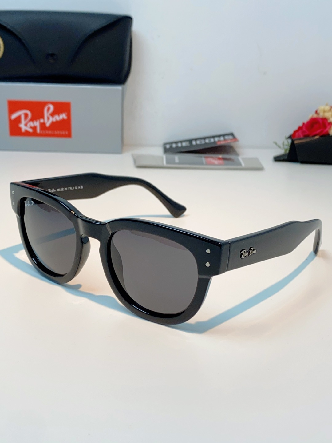 RayBan雷朋 2026新款强化玻璃墨镜男士大框太阳眼镜遮阳防紫外线防风沙骑车专用 RB0298S S