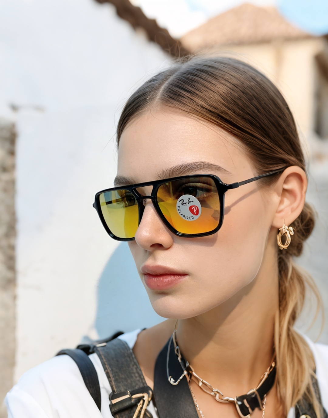RayBan雷朋 2026新款偏光复古双梁大方框：经典飞行员双梁+方形大框设计，超显脸小，完美修饰方圆脸