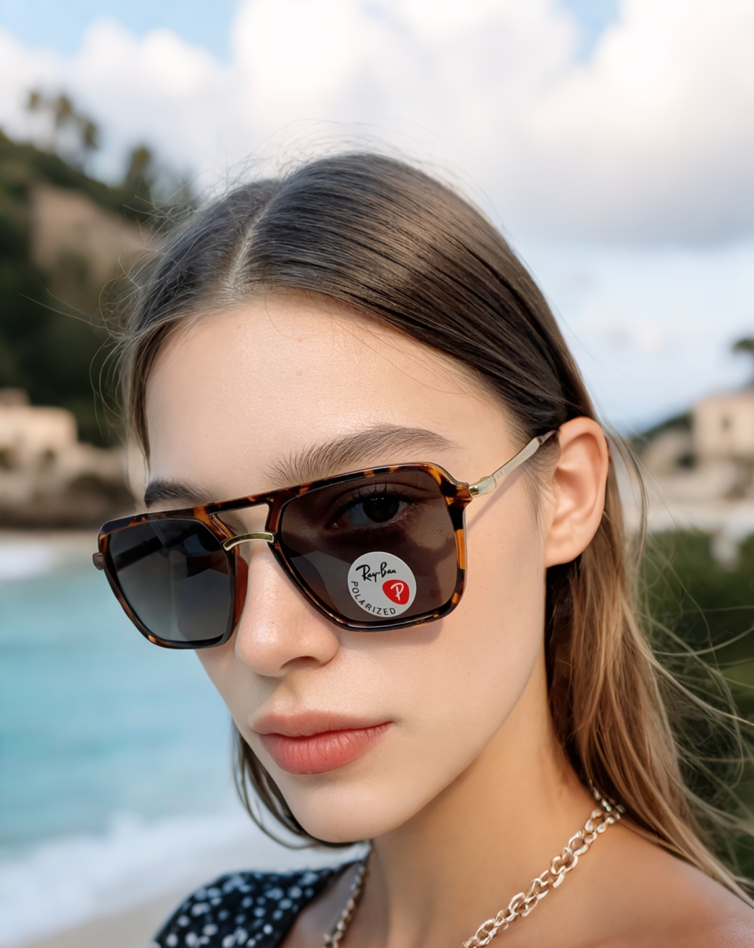 RayBan雷朋 2026新款偏光复古双梁大方框：经典飞行员双梁+方形大框设计，超显脸小，完美修饰方圆脸