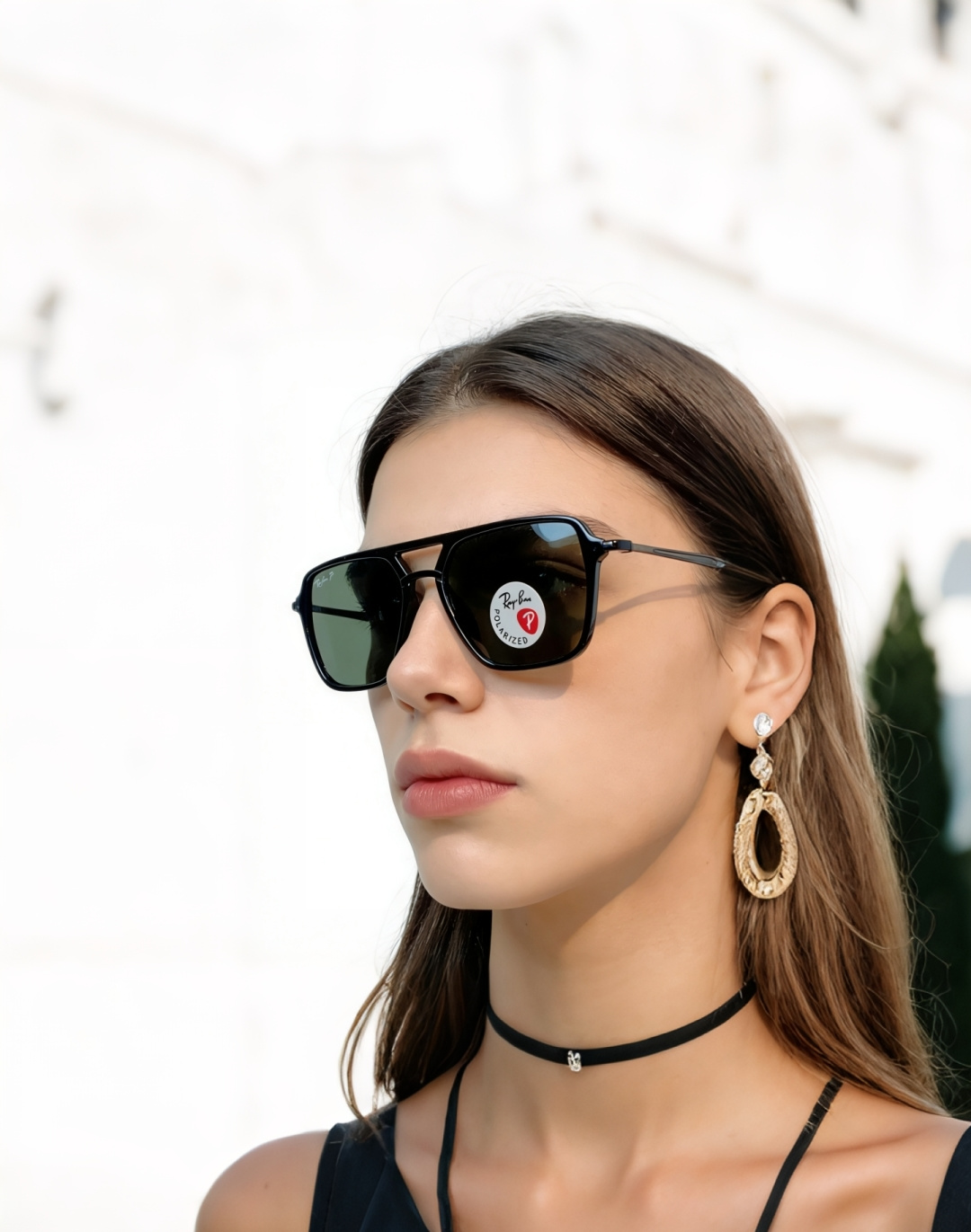 RayBan雷朋 2026新款偏光复古双梁大方框：经典飞行员双梁+方形大框设计，超显脸小，完美修饰方圆脸