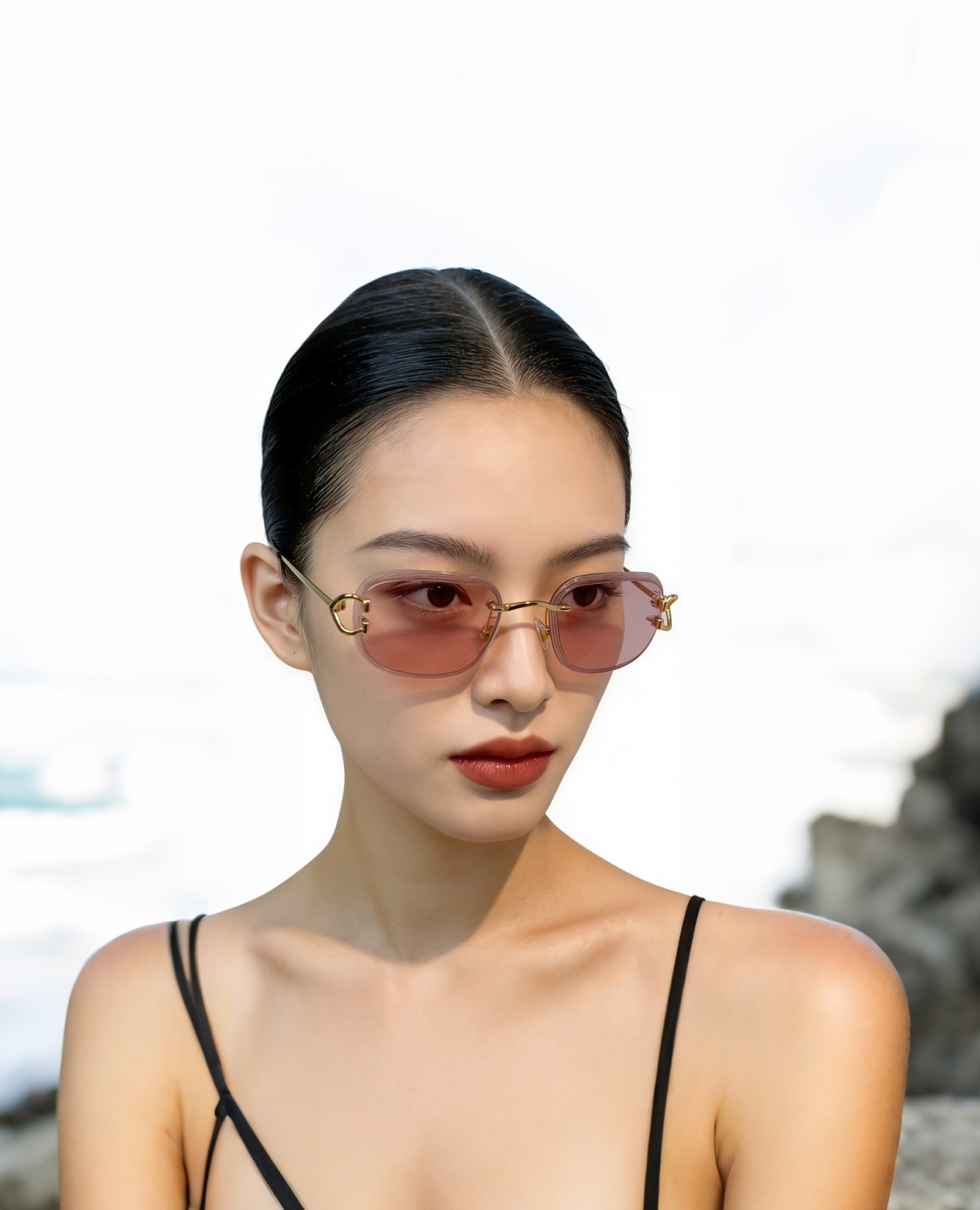 Cartier卡地亚 2026新款无框切边小方框，利落的方形无框切边设计，超显脸小，完美修饰方圆脸、鹅蛋