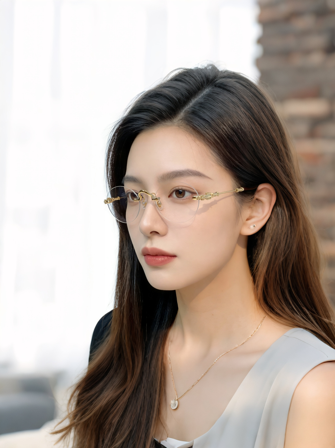 Chrome Hearts 克罗心 2026新款复古无框光学眼镜 -摒弃繁杂镜框干扰，纯粹的圆形镜片线条