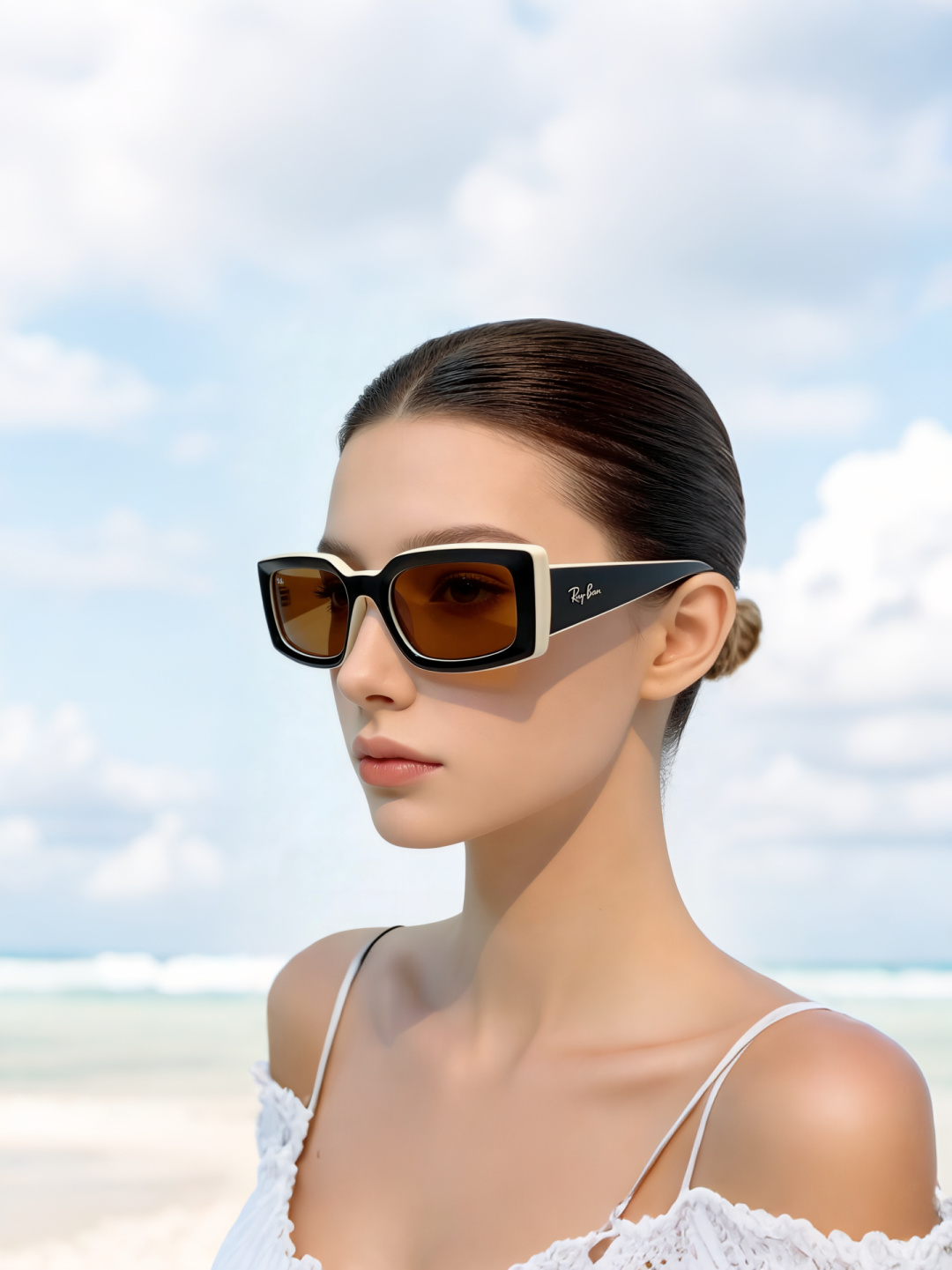 RayBan雷朋 2026新款利落的长方形粗黑框，复刻90年代复古风潮，厚框设计自带强烈视觉冲击力，完美