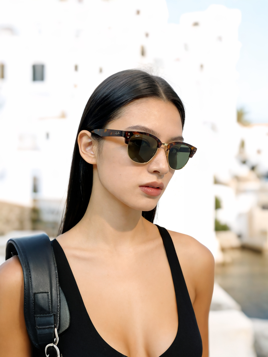 RayBan雷朋Clubmaster系列眉框墨镜｜永恒经典，百搭不挑人 标志性的半框眉架设计，搭配凹镜片