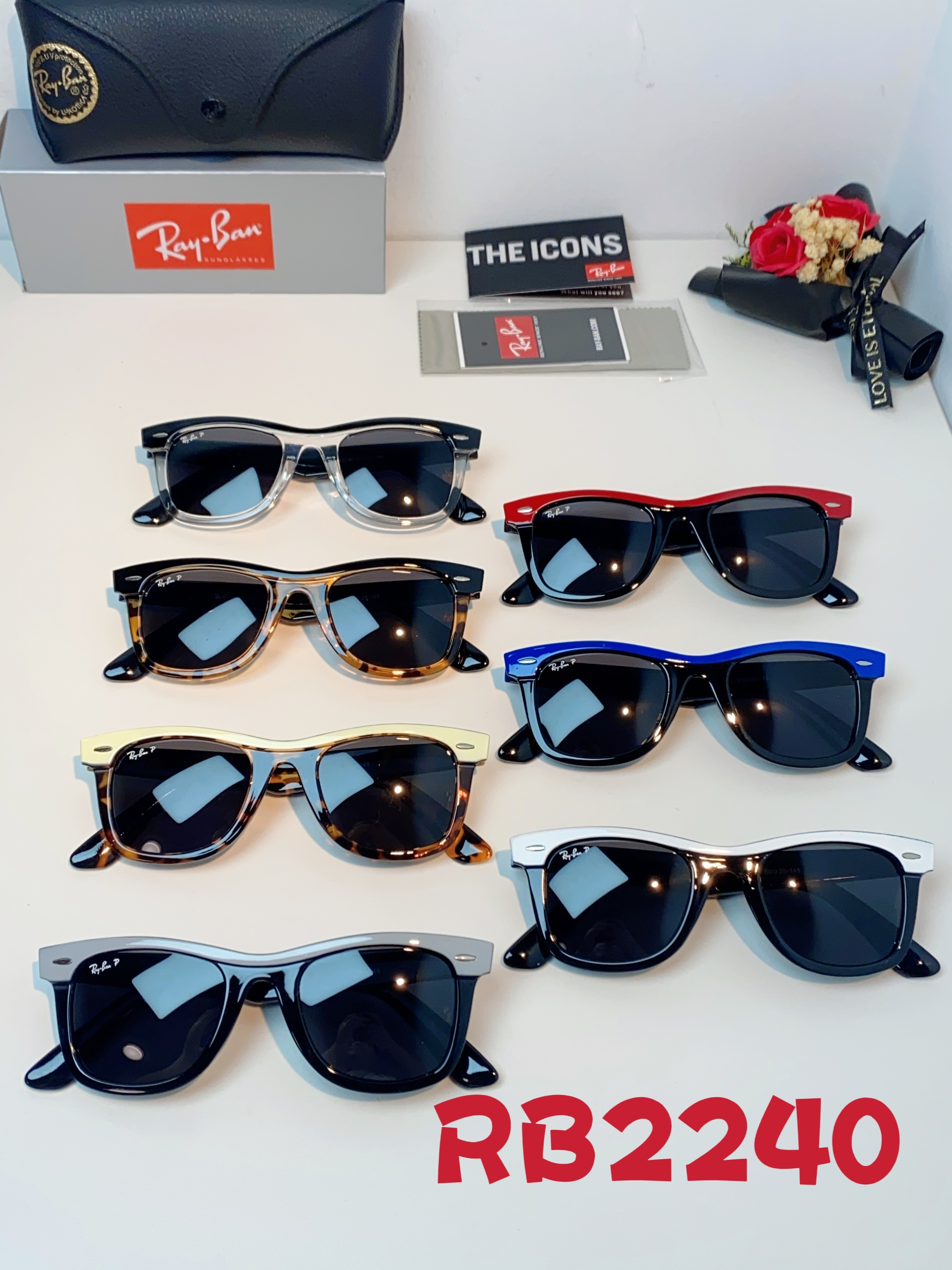 RayBan雷朋 2026新款撞色经典框墨镜✨ 经典Wayfarer复古方型镜框，黑白极简撞色设计，高级