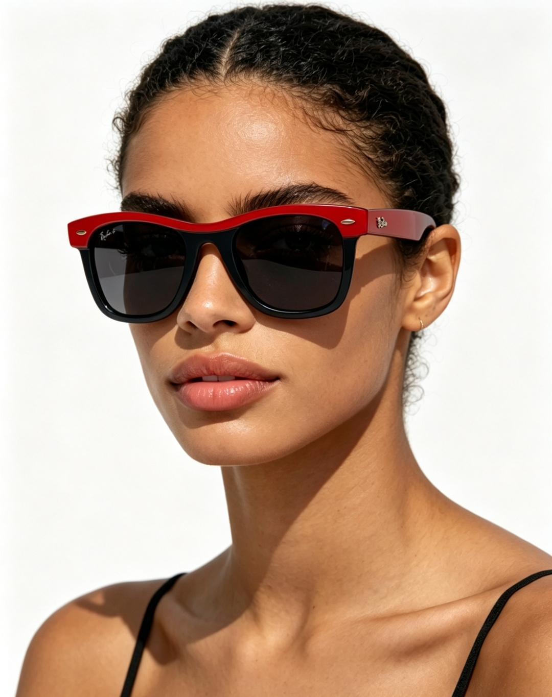 RayBan雷朋 2026新款撞色经典框墨镜✨ 经典Wayfarer复古方型镜框，黑白极简撞色设计，高级