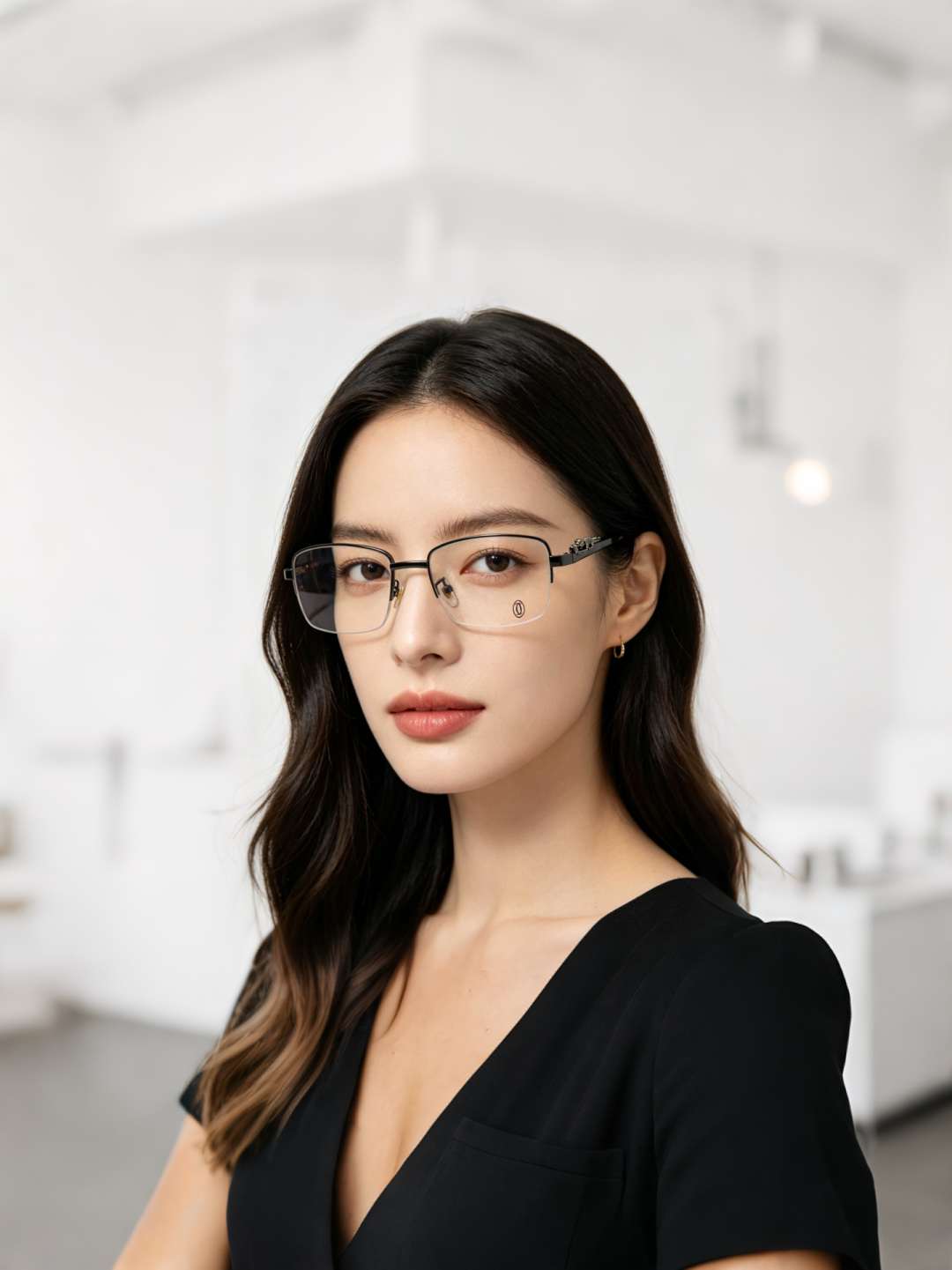 Cartier卡地亚猎豹经典半框光学镜▪️镜腿双侧立体雕刻猎豹图腾，珠宝级工艺还原灵豹神态，品牌辨识度拉