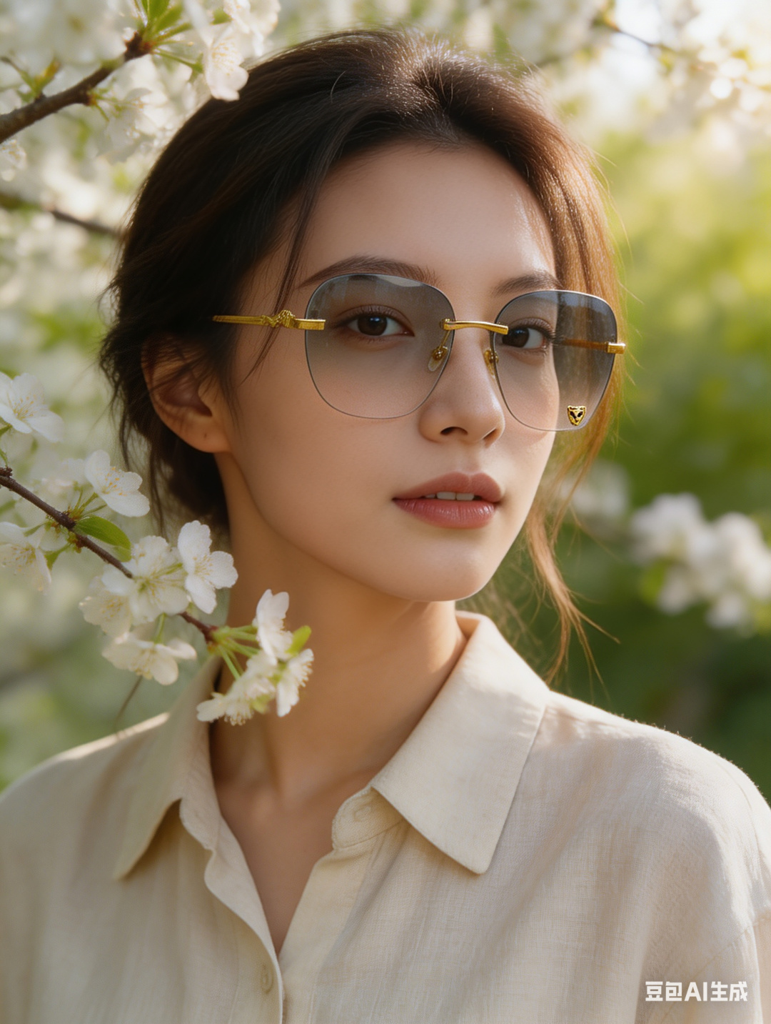 Cartier卡地亚 猎豹系列无框太阳镜当品牌标志性的美洲豹图腾，邂逅无框设计的利落锋芒，便诞生了这副自