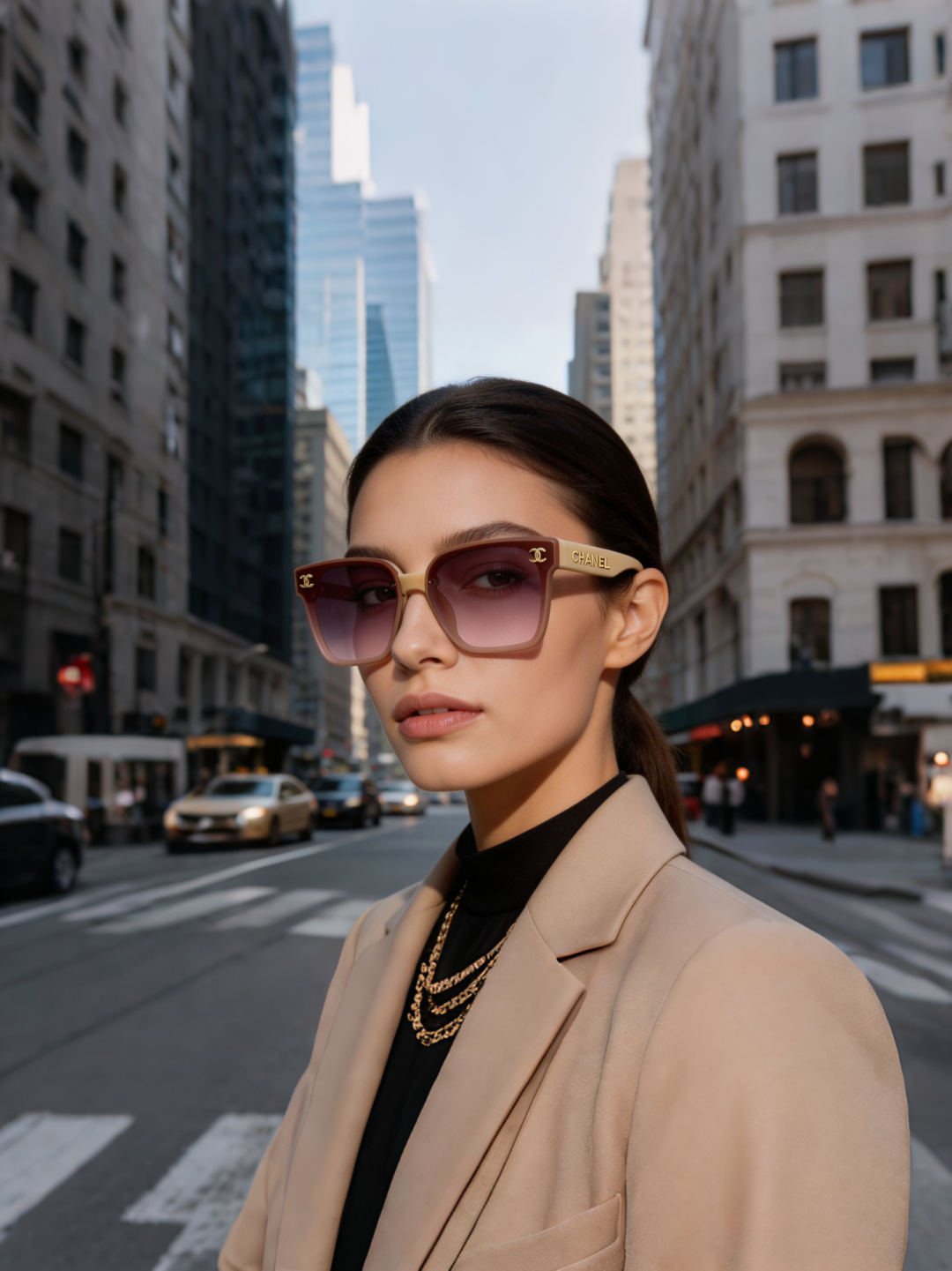 Chanel香奈儿 2026新款经典黑方框墨镜，将香奈儿标志性的优雅美学与现代都市酷感完美融合，是衣橱里