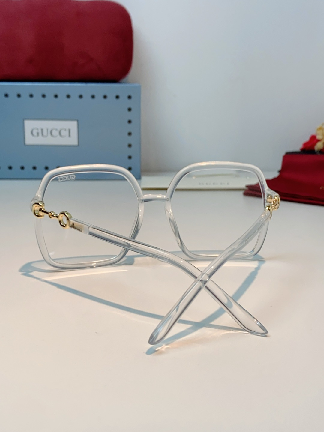 Gucci古奇 ｜经典马衔扣大方框光学镜✨轻奢复古氛围感，日常通勤&穿搭出街都适配▪️经典马衔扣标识，镜