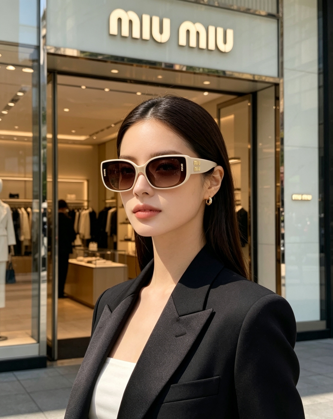 MiuMiu缪缪经典窄版小方框，自带90s复古摩登腔调，利落框型巧妙修饰脸型，瘦脸又精致，上脸秒变清冷千金感，可盐可甜适