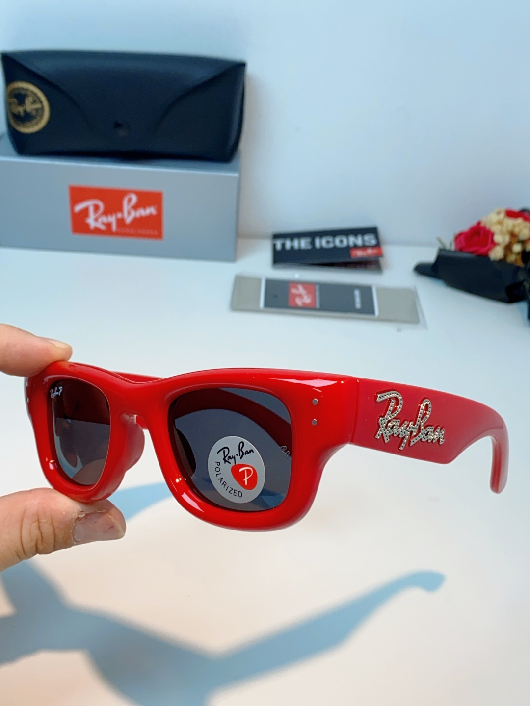 RayBan雷朋 ASAP ROCKY联名带钻款Puffer方形男女款太阳镜0RB4940B Size: