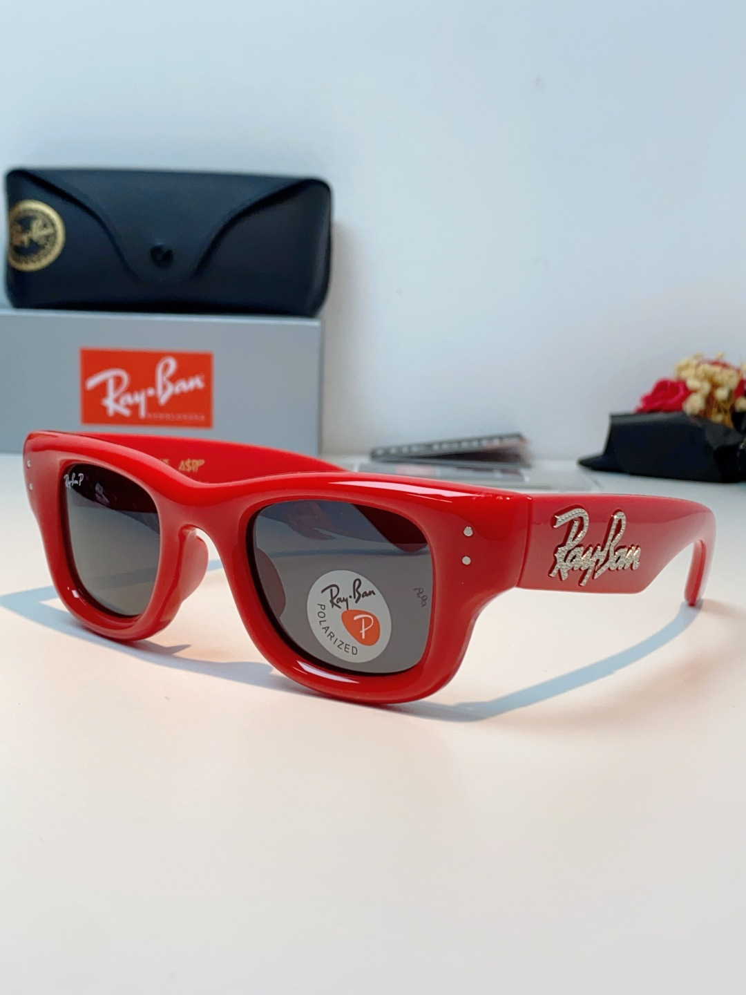 RayBan雷朋 ASAP ROCKY联名带钻款Puffer方形男女款太阳镜0RB4940B Size: