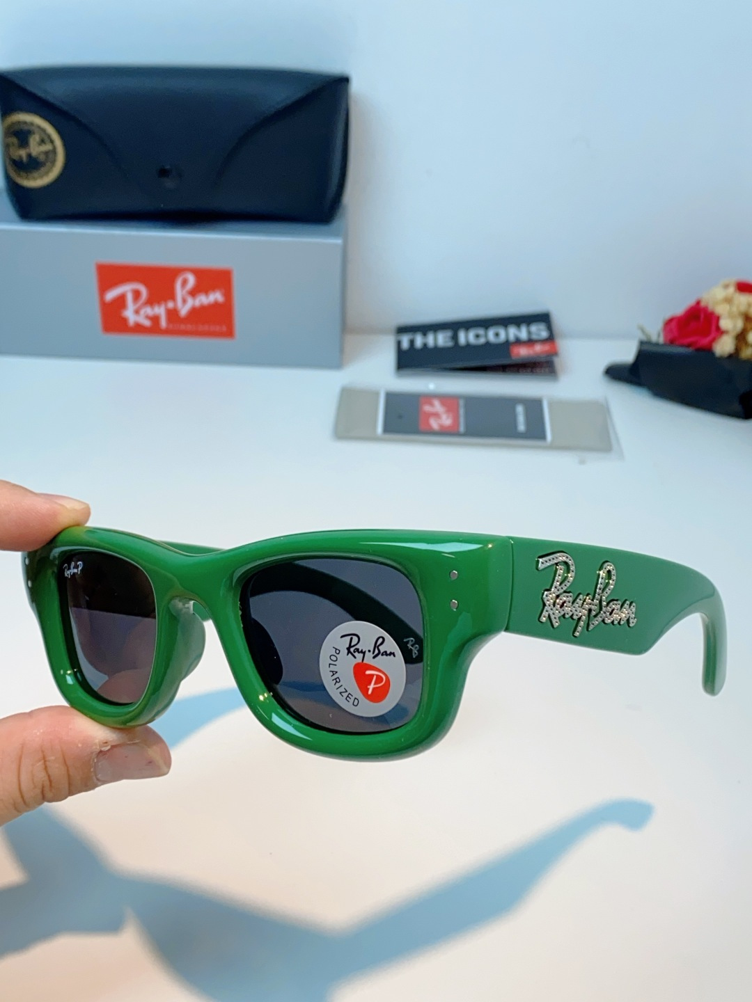 RayBan雷朋 ASAP ROCKY联名带钻款Puffer方形男女款太阳镜0RB4940B Size: