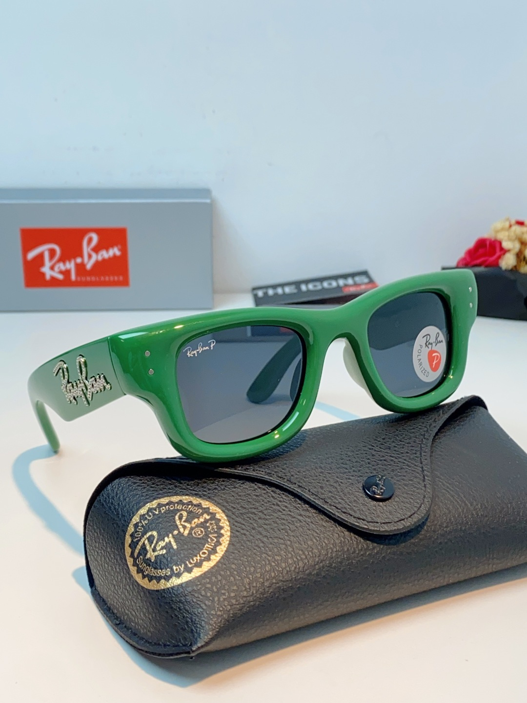 RayBan雷朋 ASAP ROCKY联名带钻款Puffer方形男女款太阳镜0RB4940B Size: