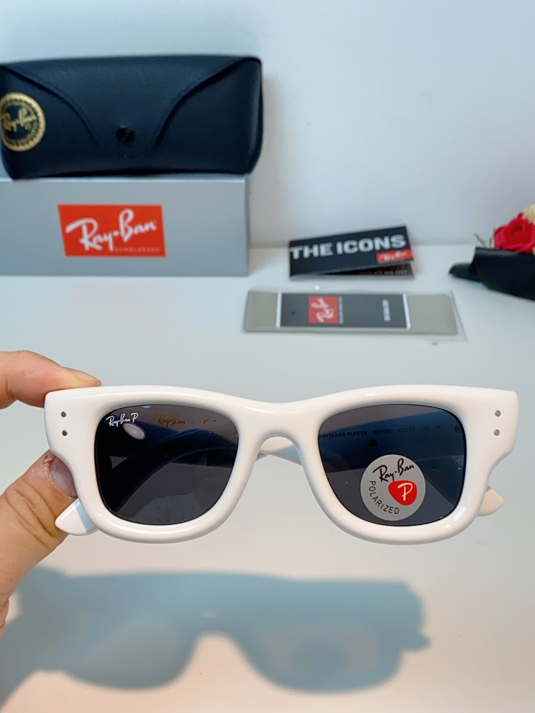 RayBan雷朋 ASAP ROCKY联名带钻款Puffer方形男女款太阳镜0RB4940B Size: