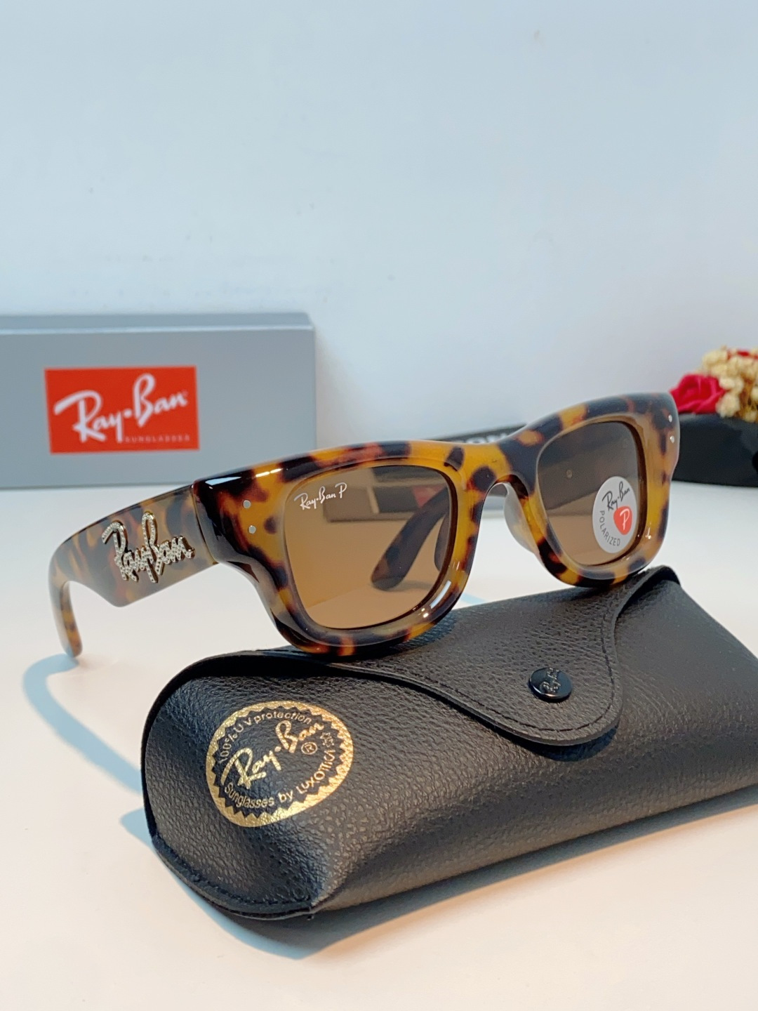 RayBan雷朋 ASAP ROCKY联名带钻款Puffer方形男女款太阳镜0RB4940B Size: