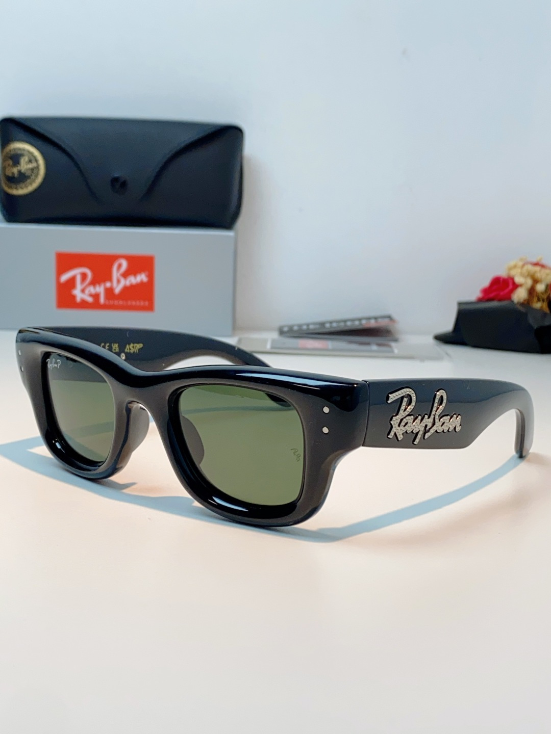 RayBan雷朋 ASAP ROCKY联名带钻款Puffer方形男女款太阳镜0RB4940B Size: