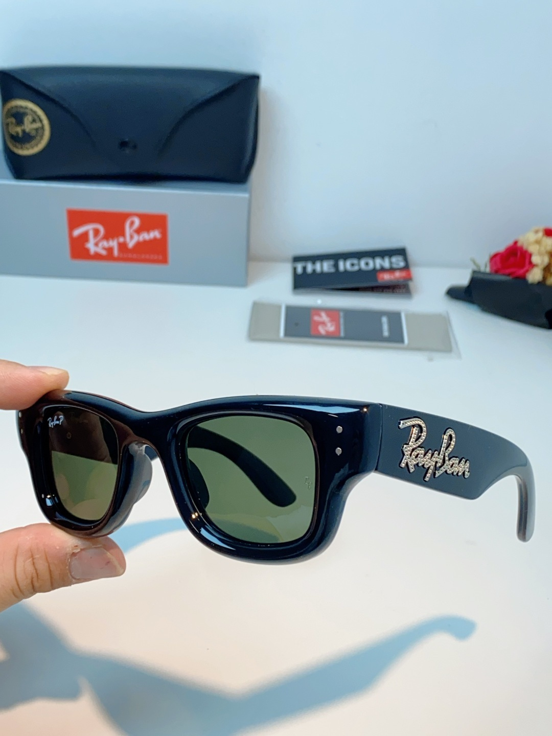 RayBan雷朋 ASAP ROCKY联名带钻款Puffer方形男女款太阳镜0RB4940B Size: