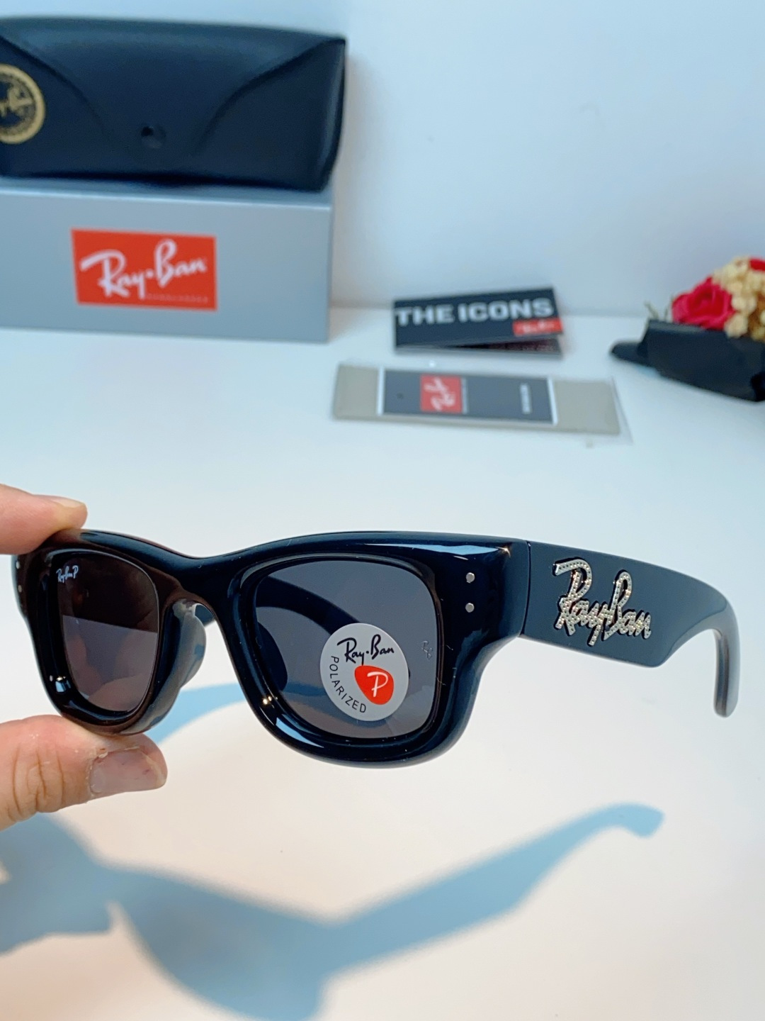 RayBan雷朋 ASAP ROCKY联名带钻款Puffer方形男女款太阳镜0RB4940B Size: