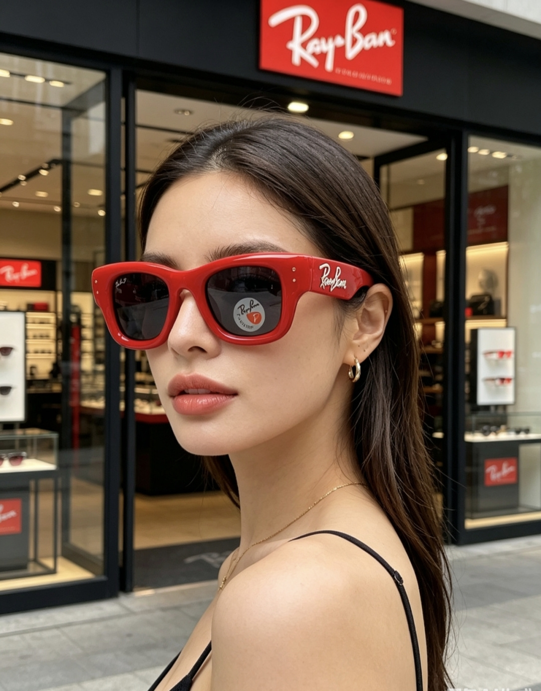RayBan雷朋 ASAP ROCKY联名带钻款Puffer方形男女款太阳镜0RB4940B Size: