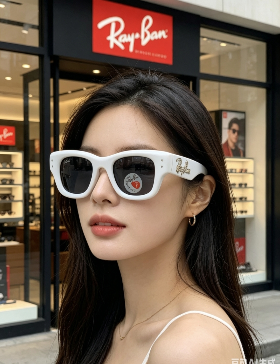 RayBan雷朋 ASAP ROCKY联名带钻款Puffer方形男女款太阳镜0RB4940B Size: