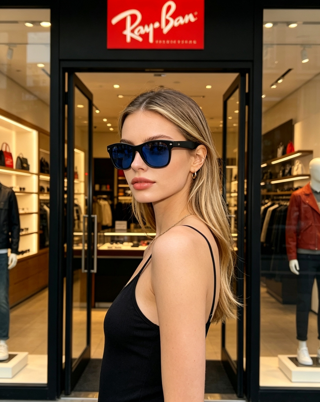 雷朋Ray‑Ban｜经典旅人系列墨镜，经典Wayfarer方框版型，万年不过时，不挑脸型不挑性别，男女同
