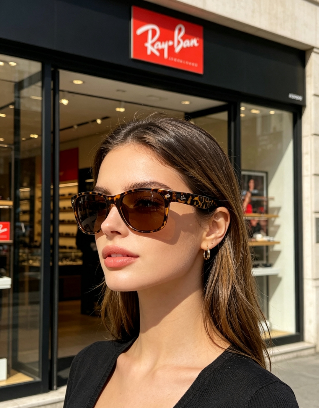 雷朋Ray‑Ban｜经典旅人系列墨镜，经典Wayfarer方框版型，万年不过时，不挑脸型不挑性别，男女同