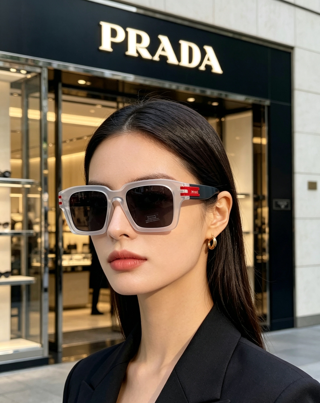 Prada普拉达 2026新款 高版镜框自带磨砂雾面质感，更显低调高级，不易沾指纹，日常打理超省心。利落