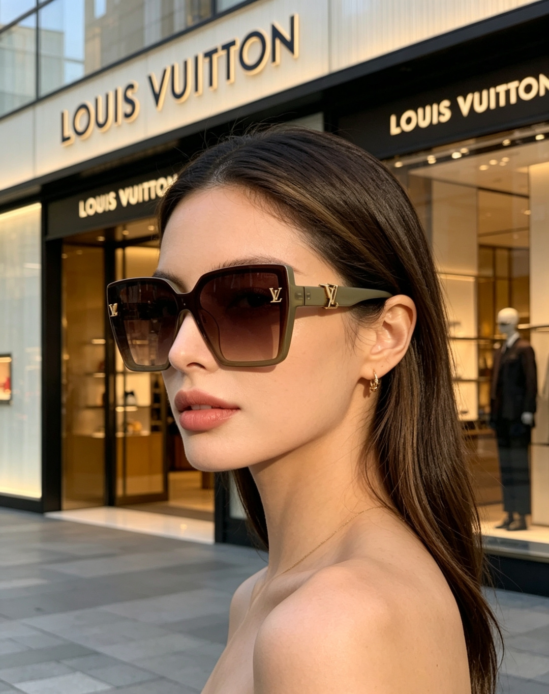 LOUIS VUITTON路易威登 利落的大方框廓形，线条利落大气，自带“小脸滤镜”，轻松修饰各种脸型，