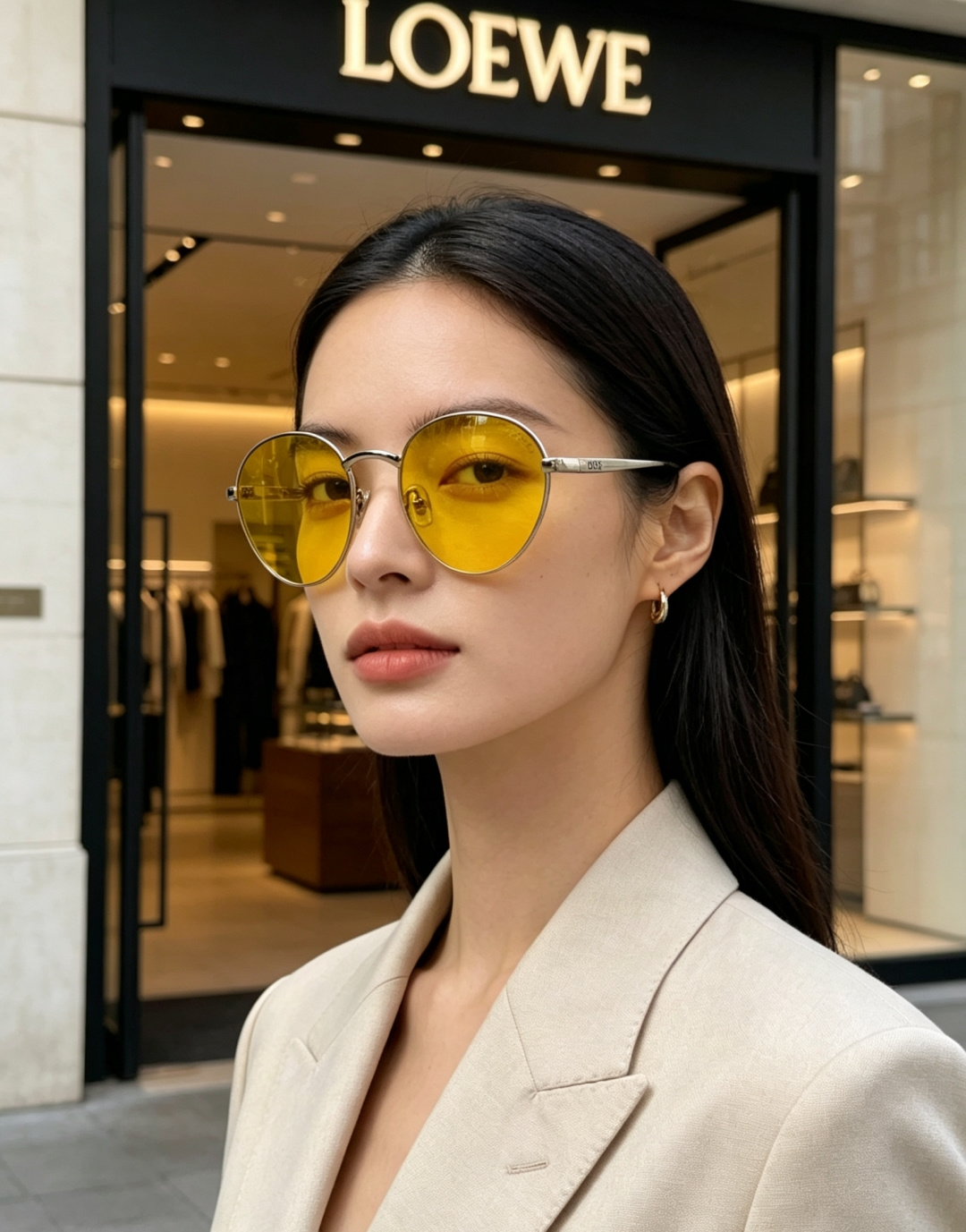 LOEWE罗意威 2026新款 复古圆框金属墨镜 | 低调文艺氛围感利器，利落的复古细金属圆框廓形，线条