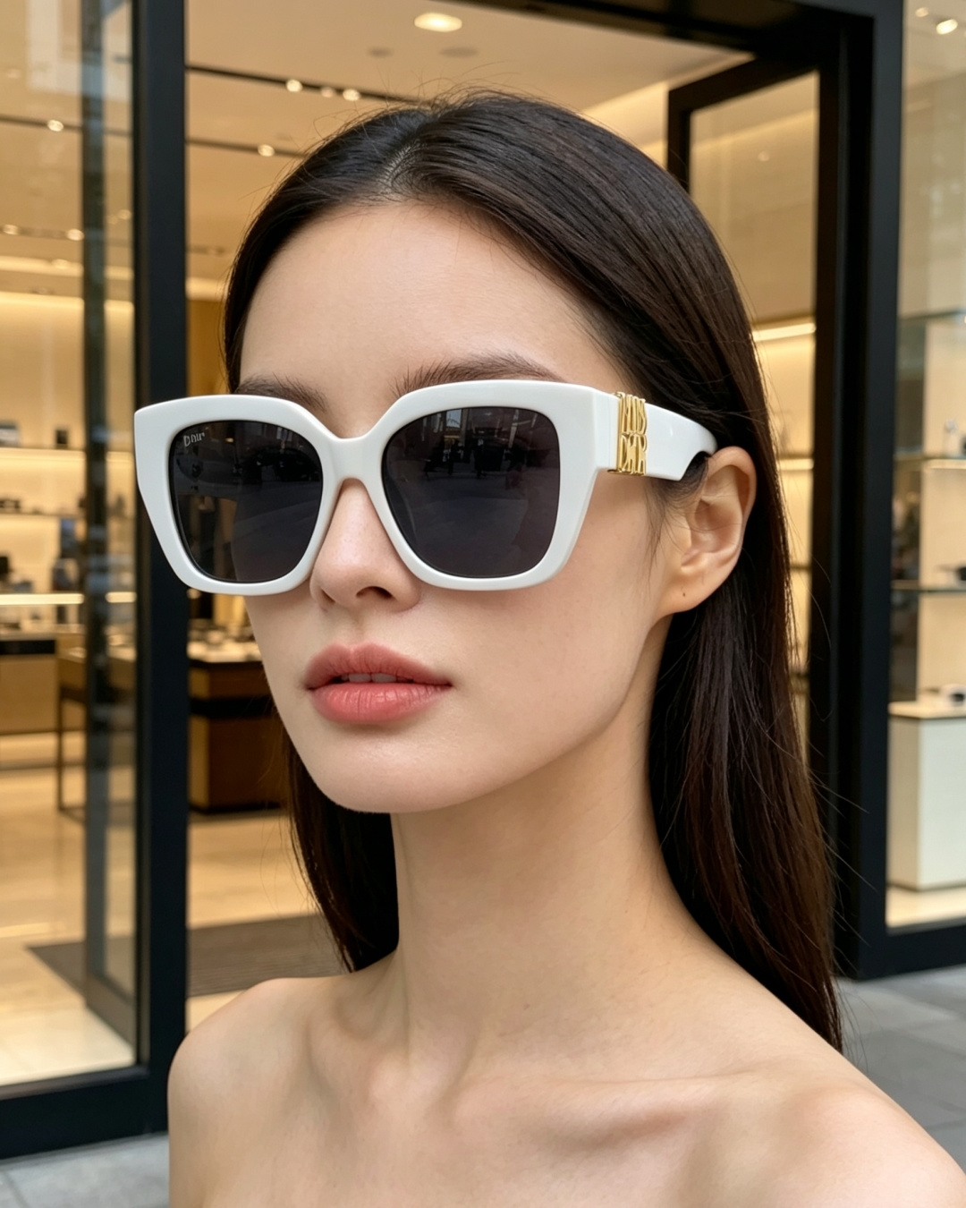 Dior迪奥 2026谁懂啊！这副Dior风玳瑁纹墨镜直接把法式优雅焊在脸上了😭镜腿的金色方标细节真的太