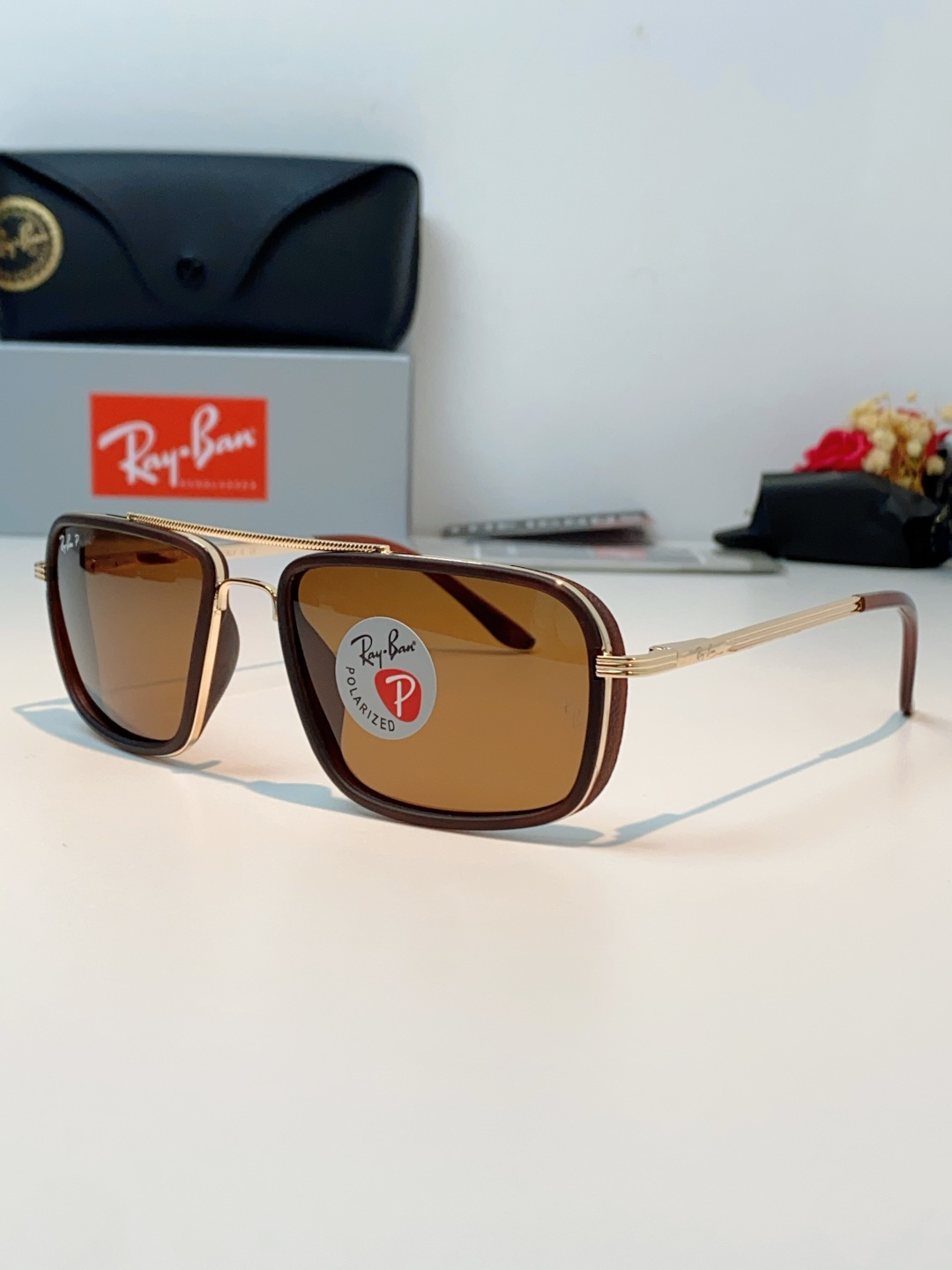 Rayban雷朋 新款 偏光太阳镜  男女同款时尚潮流墨镜驾驶开车休闲太阳眼镜 RB4105 Size: