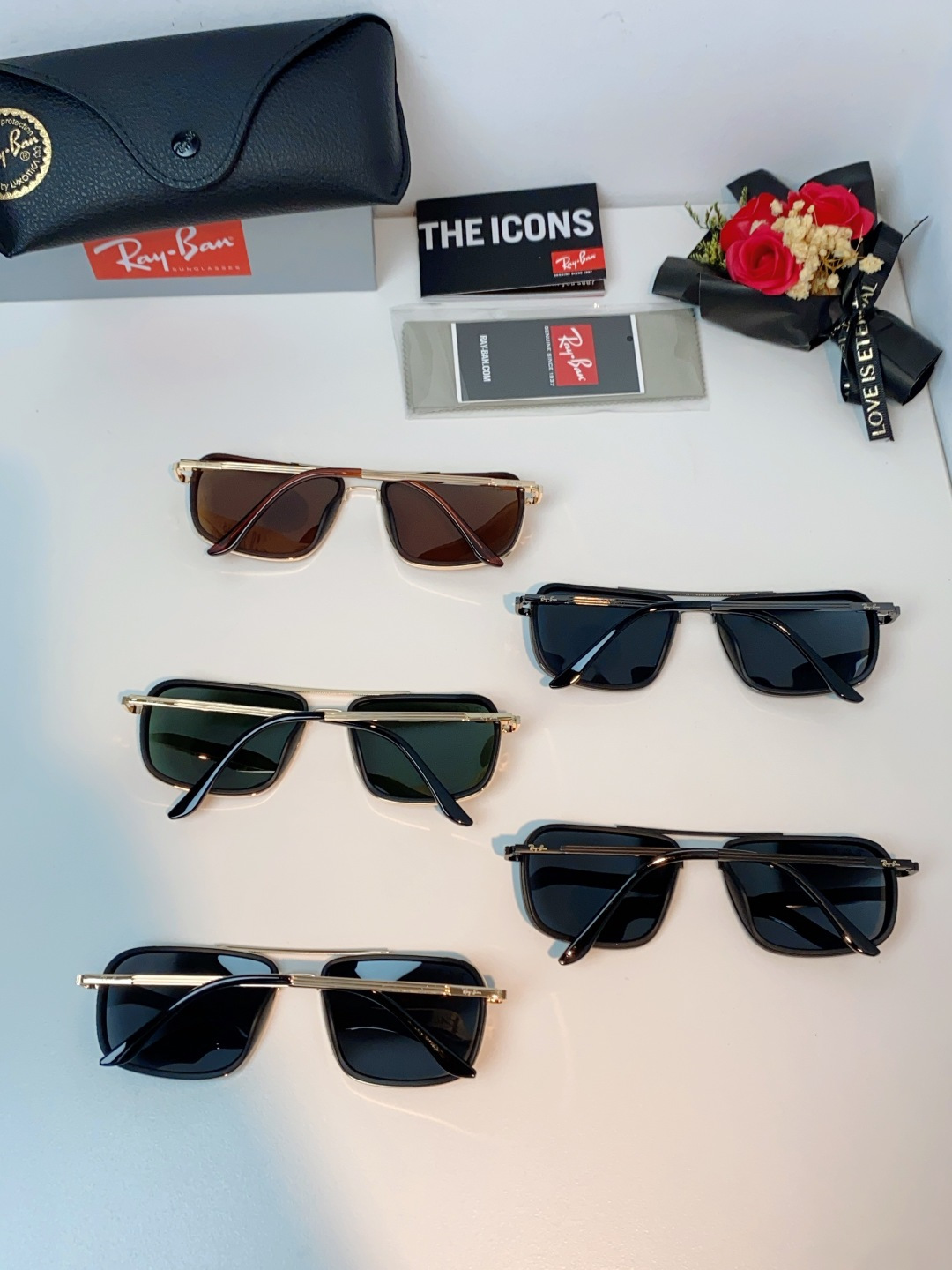 Rayban雷朋 新款 偏光太阳镜  男女同款时尚潮流墨镜驾驶开车休闲太阳眼镜 RB4105 Size: