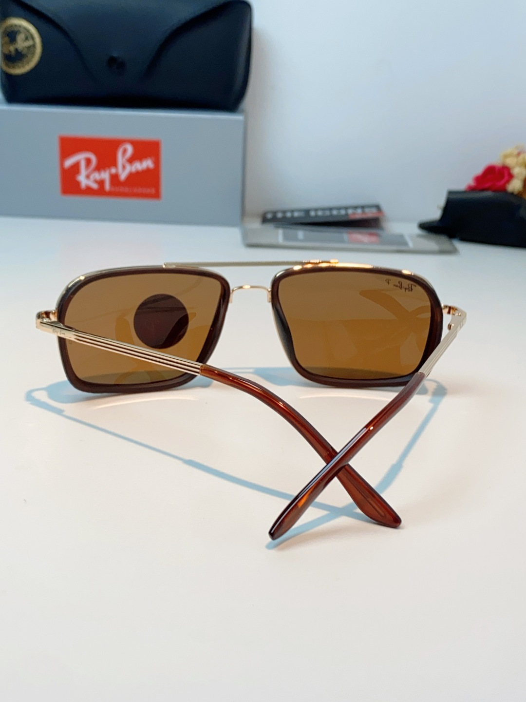 Rayban雷朋 新款 偏光太阳镜  男女同款时尚潮流墨镜驾驶开车休闲太阳眼镜 RB4105 Size: