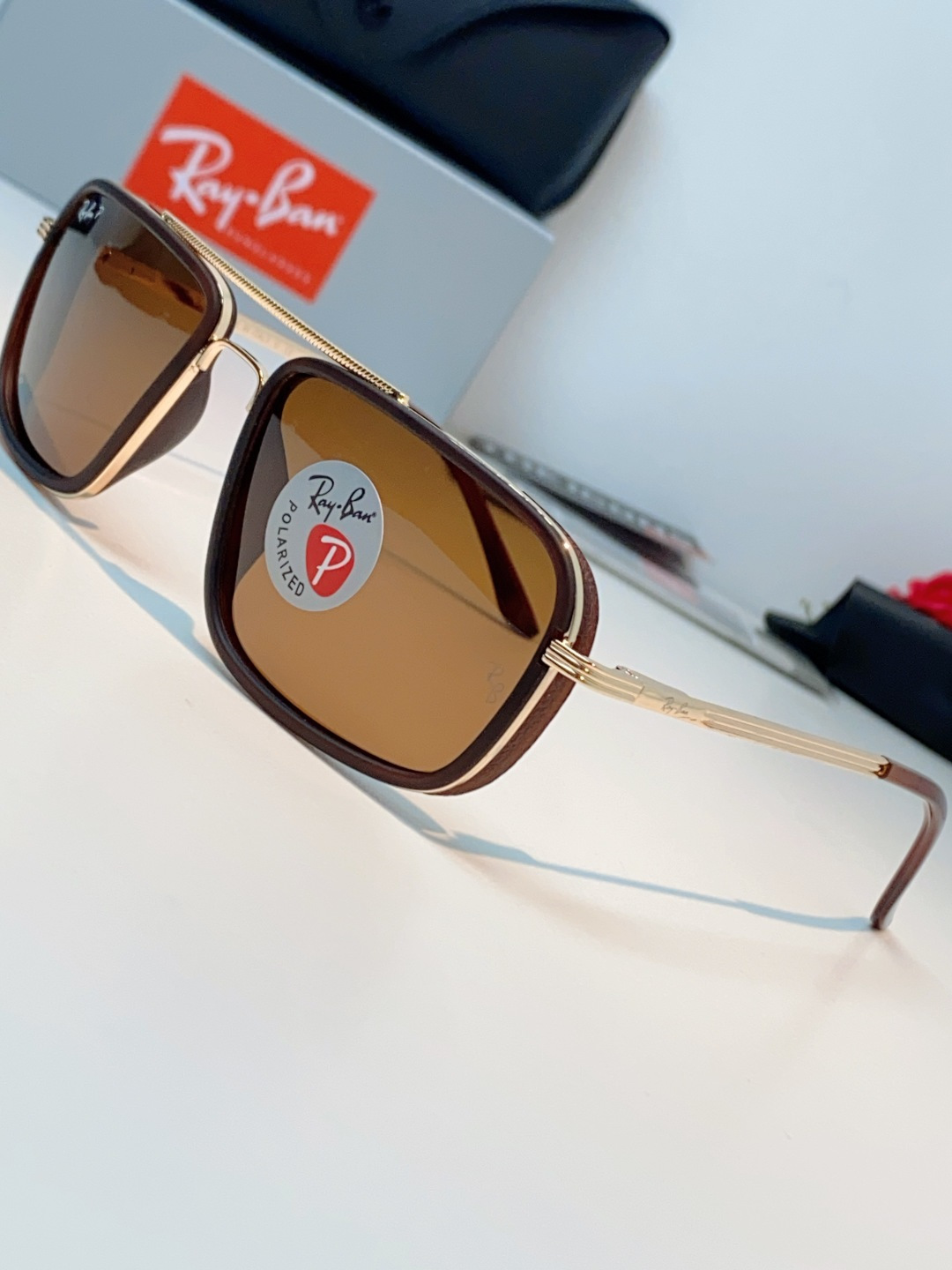Rayban雷朋 新款 偏光太阳镜  男女同款时尚潮流墨镜驾驶开车休闲太阳眼镜 RB4105 Size: