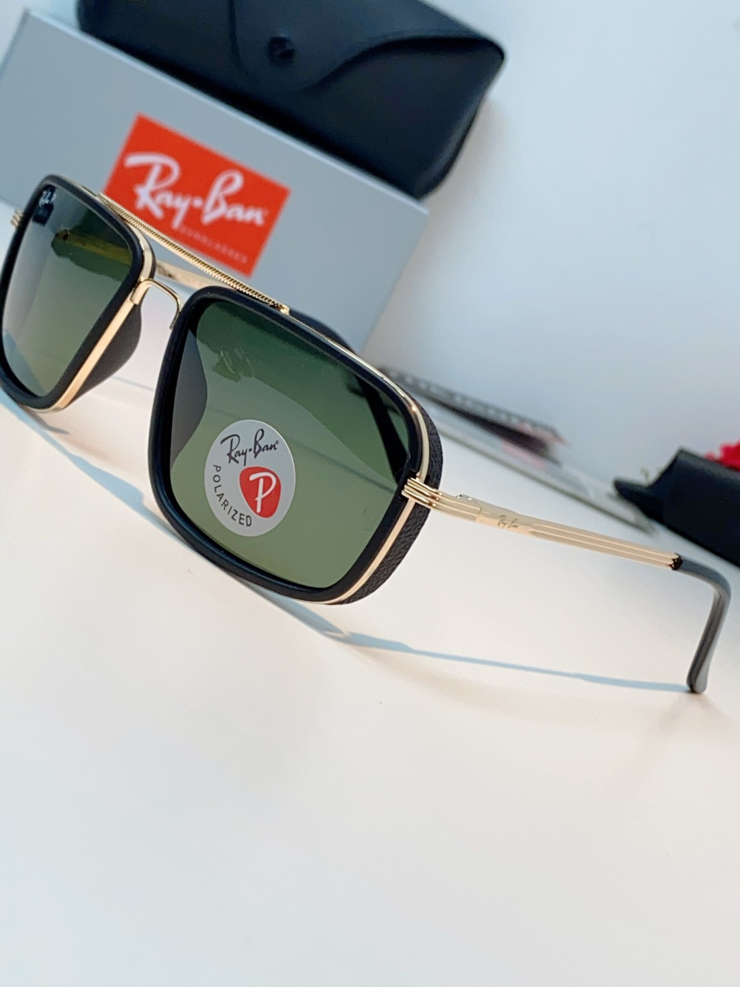 Rayban雷朋 新款 偏光太阳镜  男女同款时尚潮流墨镜驾驶开车休闲太阳眼镜 RB4105 Size: