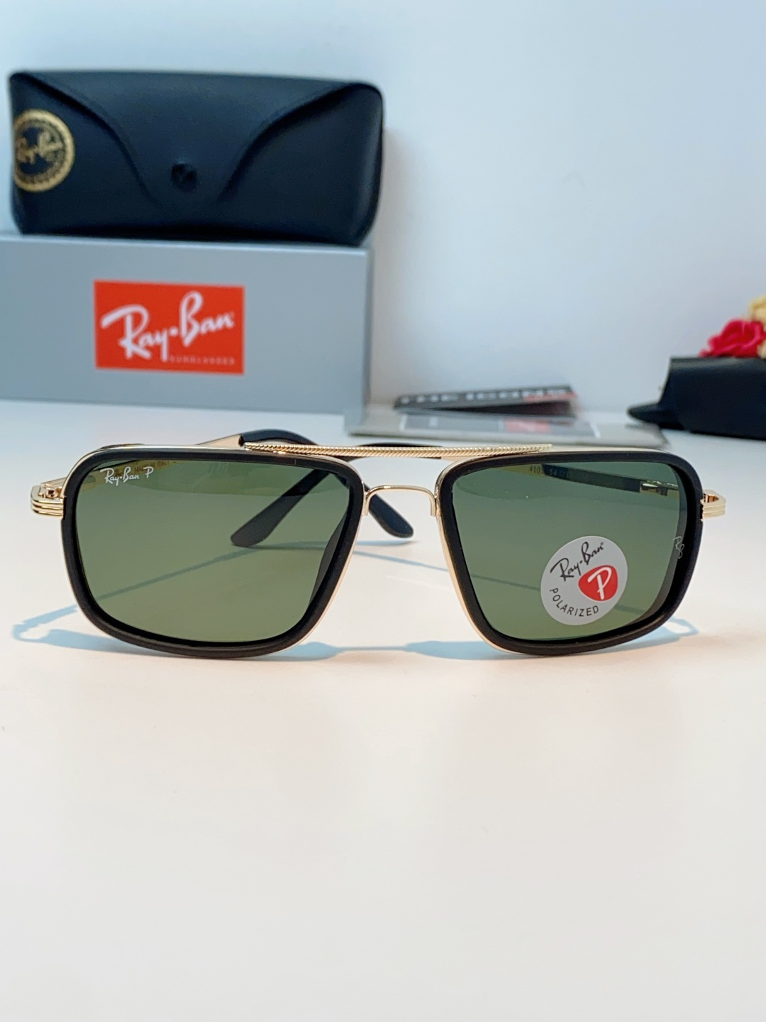 Rayban雷朋 新款 偏光太阳镜  男女同款时尚潮流墨镜驾驶开车休闲太阳眼镜 RB4105 Size: