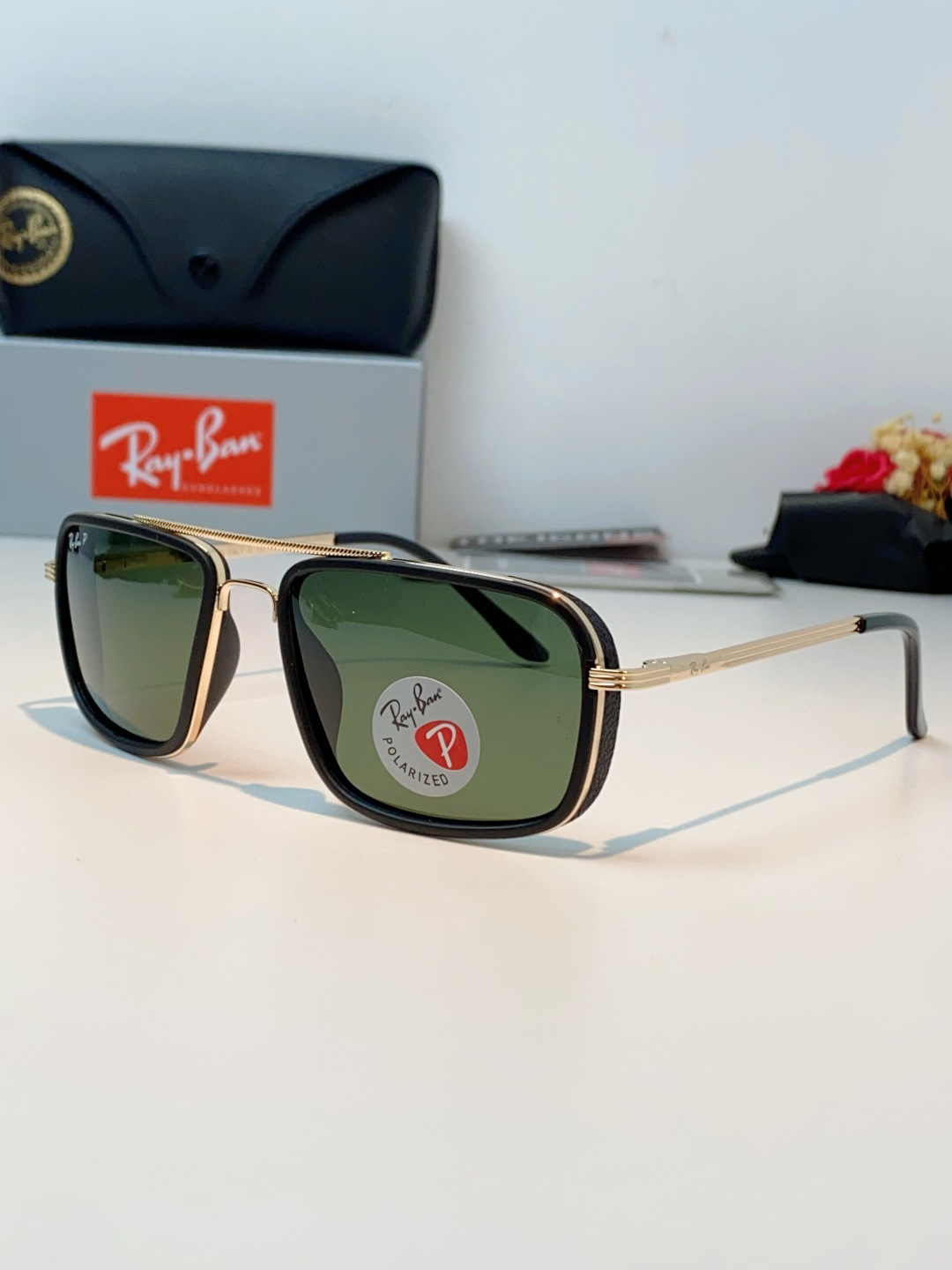 Rayban雷朋 新款 偏光太阳镜  男女同款时尚潮流墨镜驾驶开车休闲太阳眼镜 RB4105 Size:
