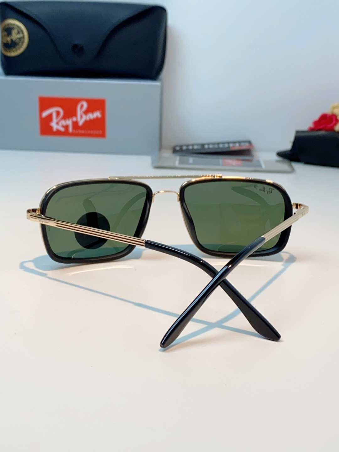 Rayban雷朋 新款 偏光太阳镜  男女同款时尚潮流墨镜驾驶开车休闲太阳眼镜 RB4105 Size: