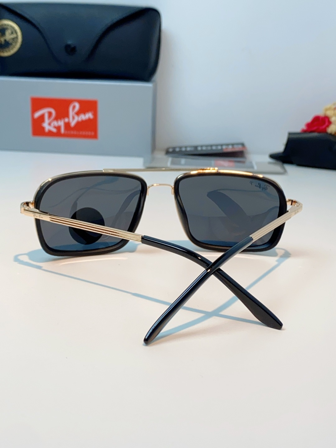 Rayban雷朋 新款 偏光太阳镜  男女同款时尚潮流墨镜驾驶开车休闲太阳眼镜 RB4105 Size:
