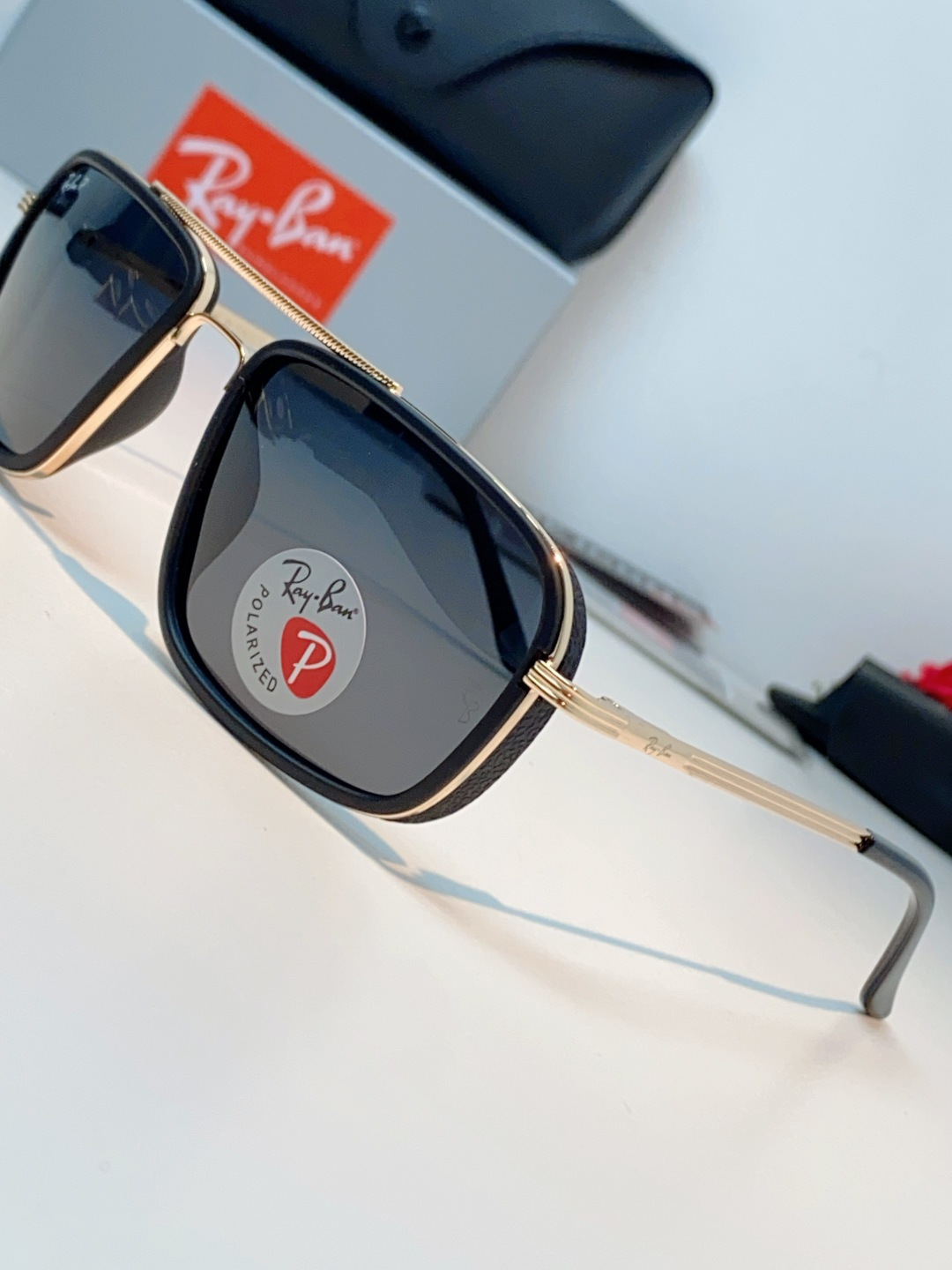 Rayban雷朋 新款 偏光太阳镜  男女同款时尚潮流墨镜驾驶开车休闲太阳眼镜 RB4105 Size: