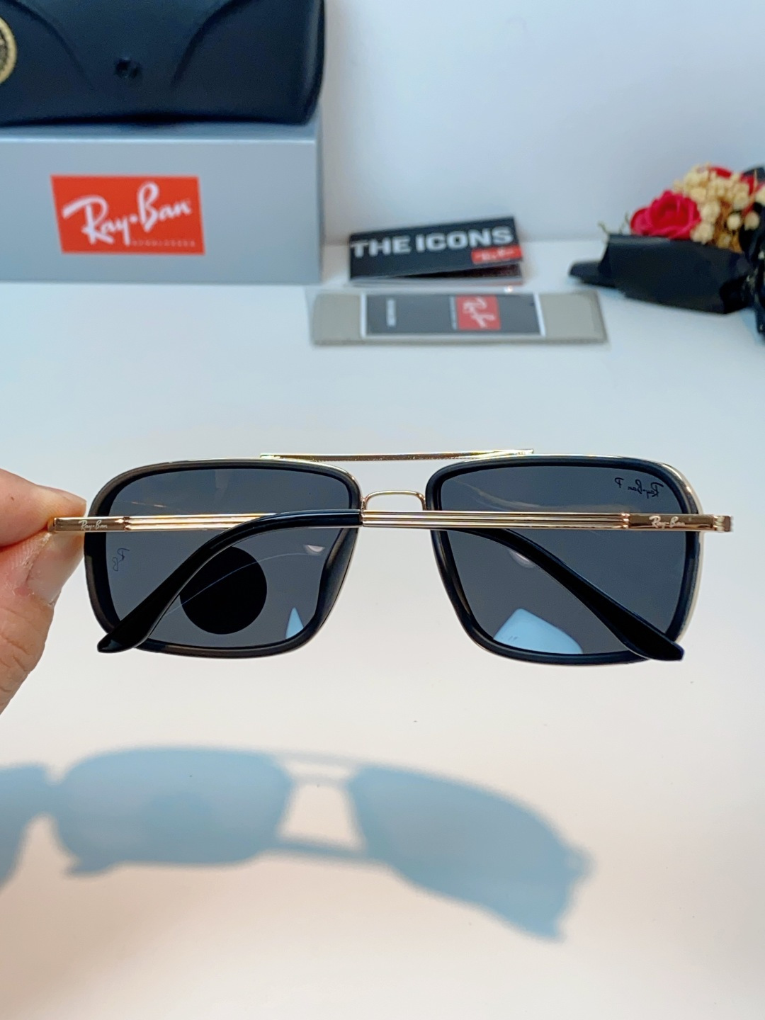 Rayban雷朋 新款 偏光太阳镜  男女同款时尚潮流墨镜驾驶开车休闲太阳眼镜 RB4105 Size: