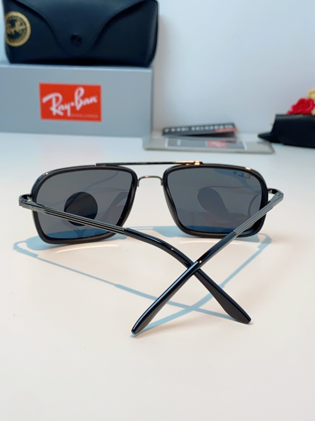 Rayban雷朋 新款 偏光太阳镜  男女同款时尚潮流墨镜驾驶开车休闲太阳眼镜 RB4105 Size: